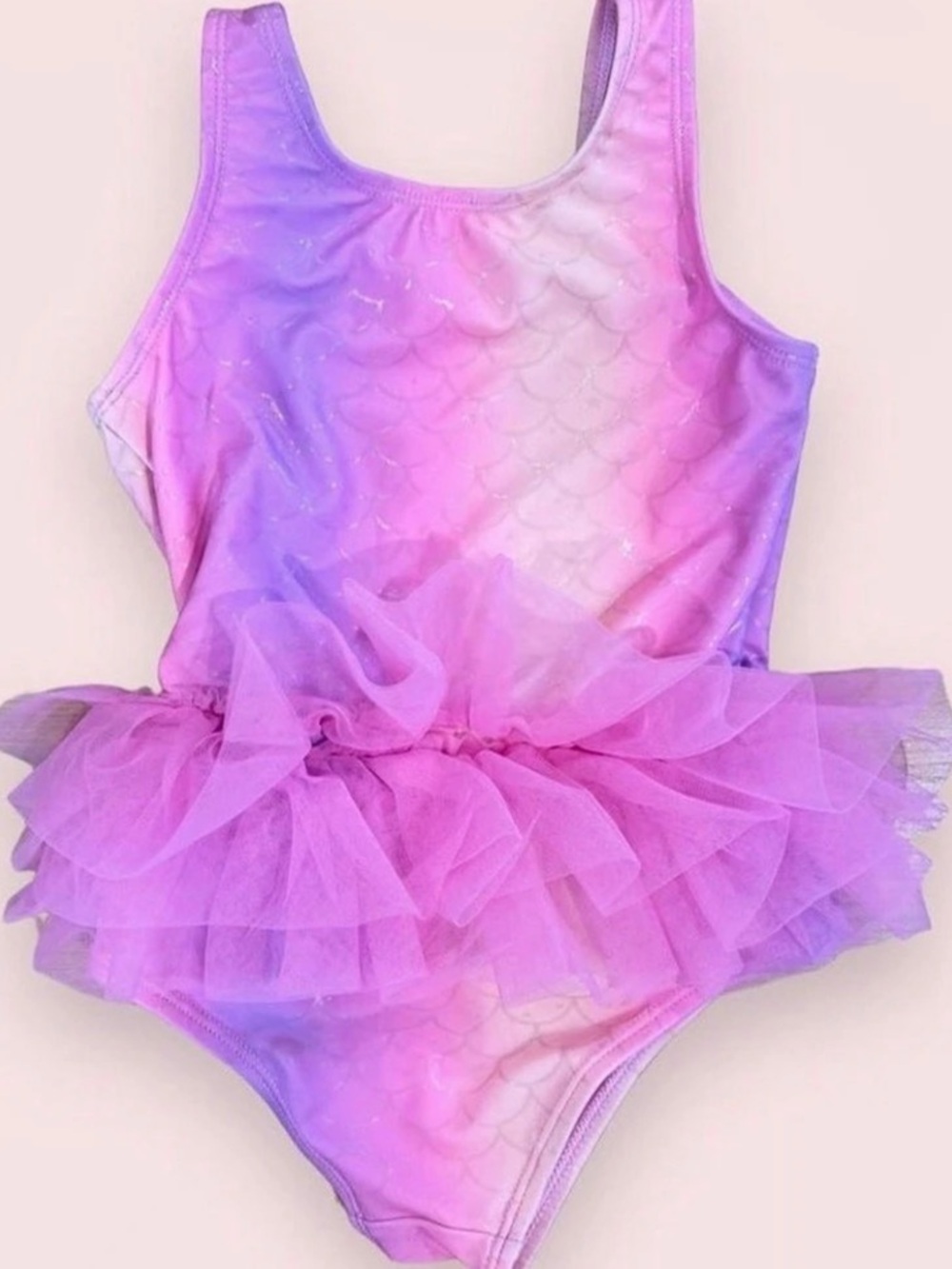 Wonder Nation Baby and Toddler Girl Mermaid Tutu One-Piece Swimsuit Girls 5T